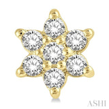 Flower Shape Petite Diamond Fashion Earrings