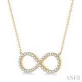 1 Ctw Round Cut Diamond Infinity Necklace in 14K Yellow Gold