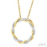 Swirl Circle Diamond Pendant